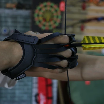 

Huwairen black micro fiber made finger guard archery finger safety 1 pc