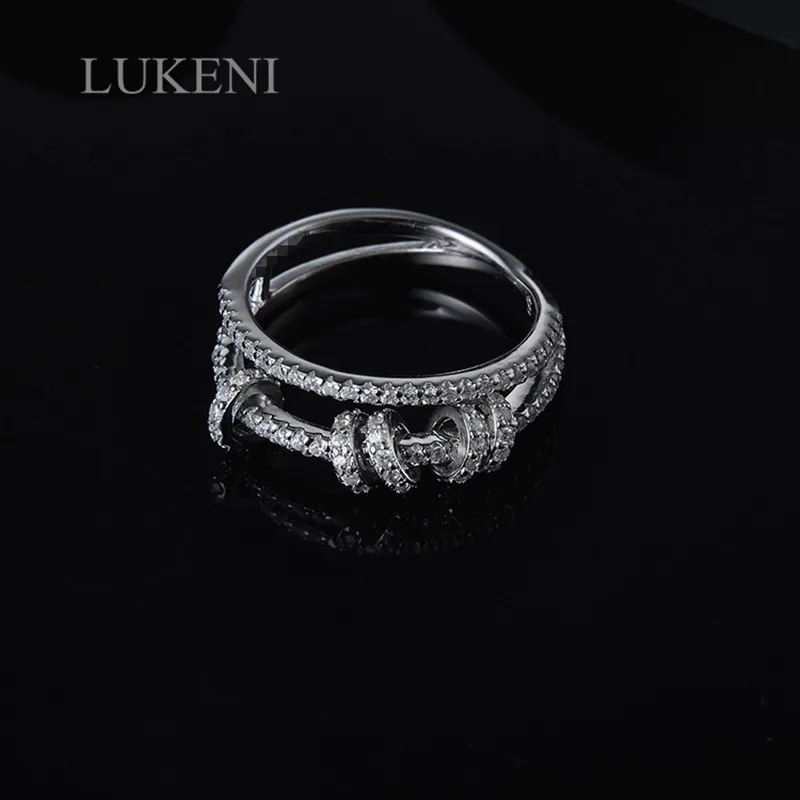 

LUKENI New Arrival Fashion Women S925 Sterling Silver Micro Inlay Zircon,Personality The Circle Circle Loops Rings Jewelry