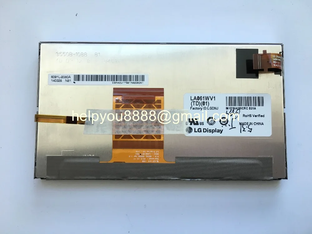 Новый и оригинальный сенсорный экран LA061WV1(TD)(01) фотография для RAV4 Camry