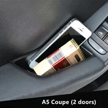 Автомобильный Стайлинг двери подлокотник коробка для хранения рамка крышка 2 шт для Audi A5 coupe 2009- интерьер молдинг авто аксессуары
