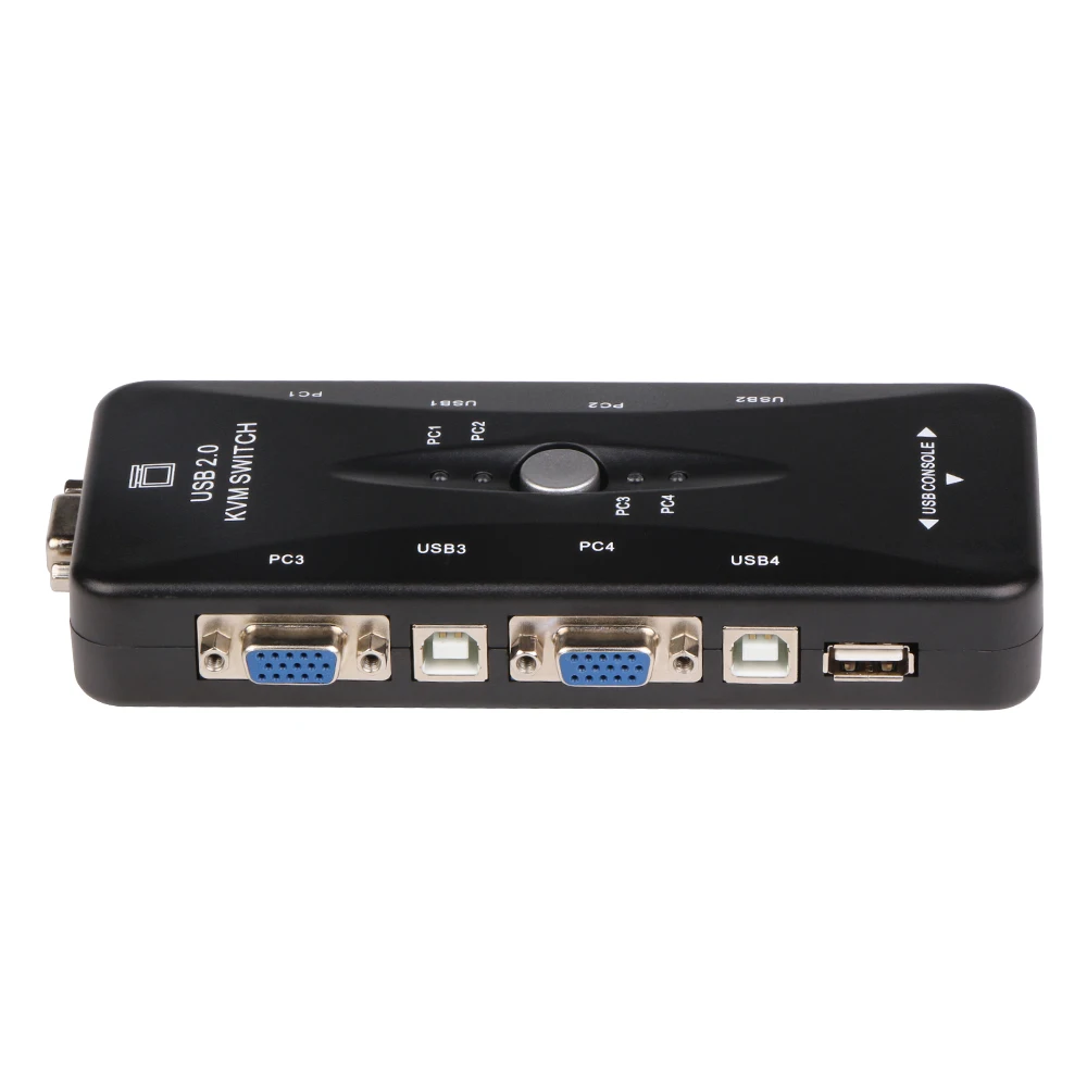 Colohas 4 Порты и разъёмы USB 2.0 kvm-переключатель VGA/SVGA Splitter Box Hub селектор адаптер 1920x1440 подключения принтера клавиатура Мышь Мониторы