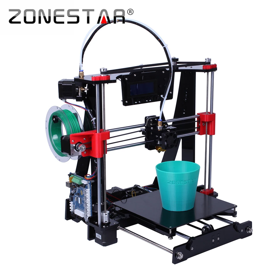  Free Shipping High Precision Easy Level Acrylic Reprap Prusa i3 3D printer DIY kit Bowden Extruder LCD Gift SDcard Filament Tool 