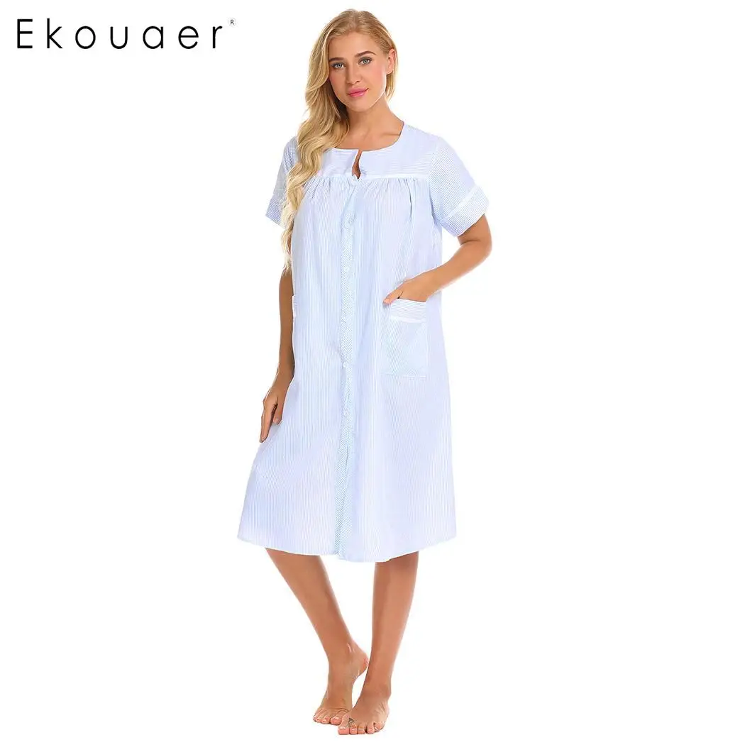 long button down nightgown