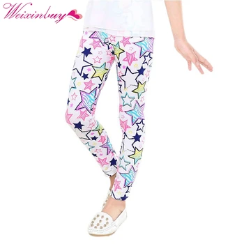 

Girls Leggings Baby Girl Clothes Colored Pants Flower Floral Printed Elastic Long Trousers Baby Girl Leggings
