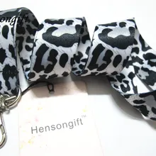 Hensongift черный/белый леопардовый значок ремешок животный узор Гепард телефон шейный ремень