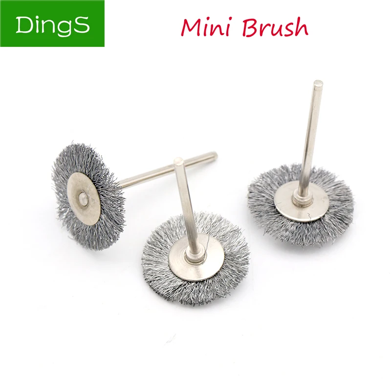 

10pcs 2.35/3mm Shank Mini Stainless Steel Wire Wheel Brushes Grinder Rotary Polishing Drill Accessories For Dremel Brush Set