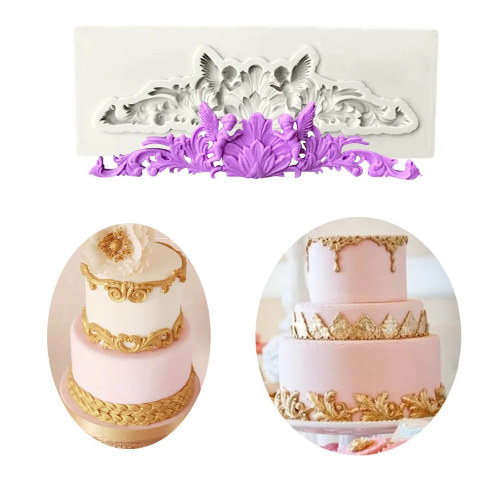 Cake Decorating Tools Border European Relief Silicone Mold ...