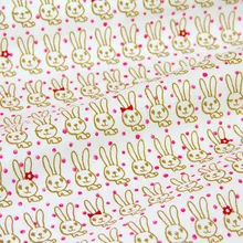 Полметра японская блестящая оксфордская хлопковая ткань Лоскутная стеганая ткань Текстиль для шитья кролика А