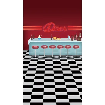 

Diner Cola Ice Cream Chocolate Bar background Vinyl cloth High quality Computer print children kids backdrop