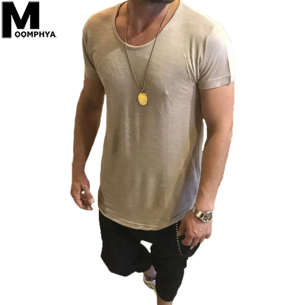 

Moomphya Men Clothes 2019 Tshirt Men Short Sleeve Summer Plain T-shirt Male Jacquard Knitted Stripes Casual Men T Shirt