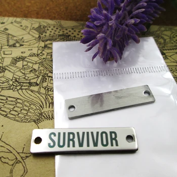 

20pcs--Survivor Connector stainless steel charms more style for choosing DIY Charms pendants for necklace 30x7mm