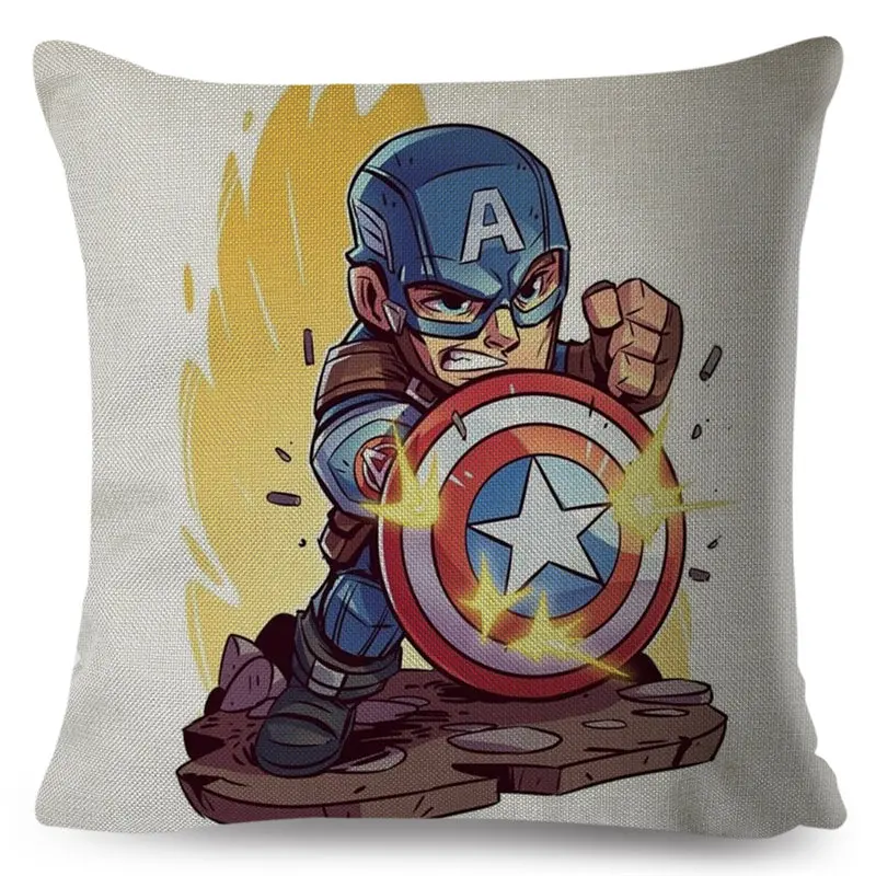 Мультфильм Марвел супер герой подушка с суперменом чехол льняная наволочка для дивана домашний декор Мстители X-men наволочка с дэдпулом - Цвет: 20