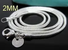 Bijoux en chaîne Serpent en argent fin 2 MM, découvertes 16