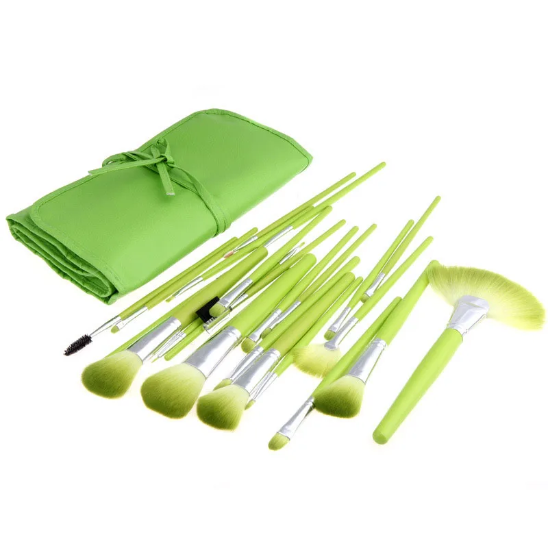 24PCS Makeup Brushes Set Green Powder Concealer eye shadow eyebrow cosmetics beauty tools (8)