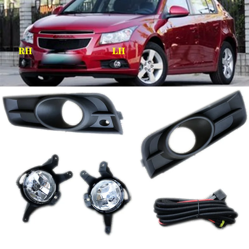 

for Front fog lamp fog lamp box fog light wiring harness fog Lamp set assembly for Chevrolet Cruze 2009-2013