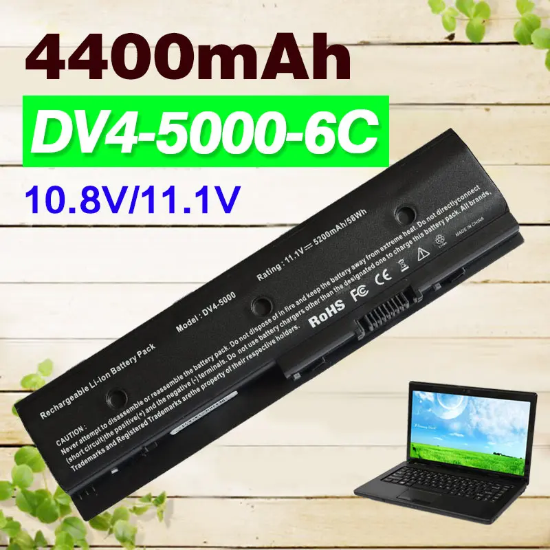 Аккумулятор 4400 мАч для HP Pavilion DV4 5000 5099 DV6 7000 8000 MO06 MO09 671731 001 671567 421|Аккумуляторы