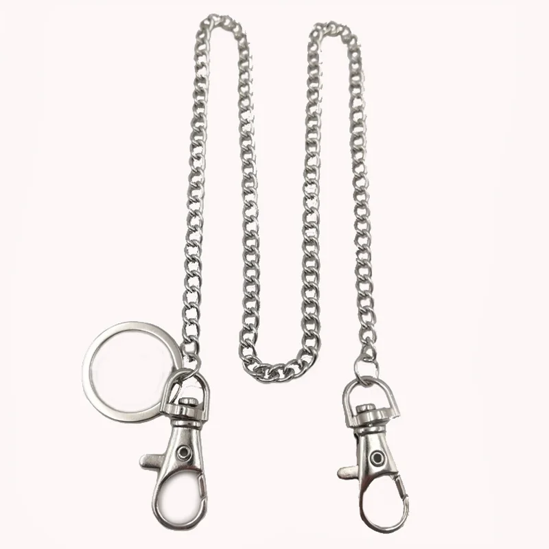 

BLA Fashion Punk Hip-hop Pant Chain Belt Waist Rock Jeans Key Chain Wallet Keychain Silver Ring Clip Keyring Trendy Jewelry Z30