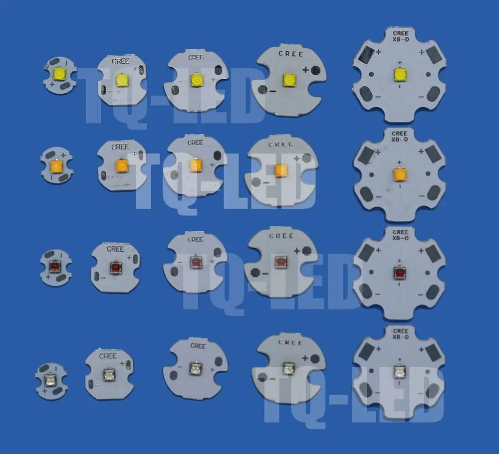 

10pcs/lot US Original CREE XBD XB-D 3W High Power Led Emittler on 8mm 12mm 14mm 16mm 20mm aluminum pcb board