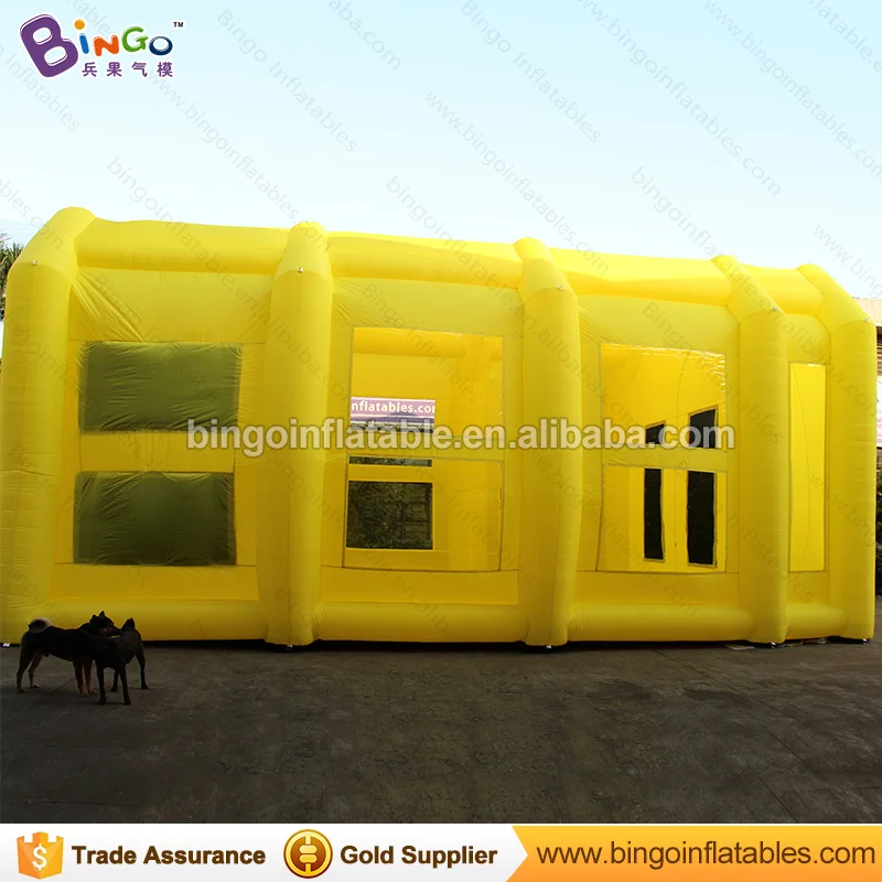  Giant inflatable paint spray boothInflatable Paint Spraying Booth Workshop in Yellow 10X5X5 Meters 