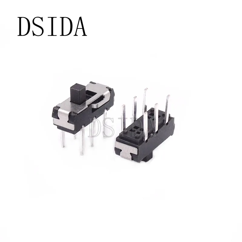 

20PCS Toggle Switch DIP6 MSS22D18 Mini Miniature DIP Slide Switch 2P2T 6Pin Handle high 2mm