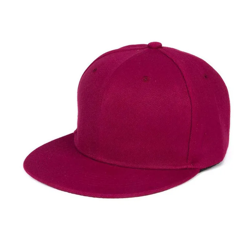 Fashion Unisex Baseball Caps Plain Snapback Hat Hip-Hop Adjustable Cap in Light gray Purple Burgundy Hot pink Green Black 30SP255
