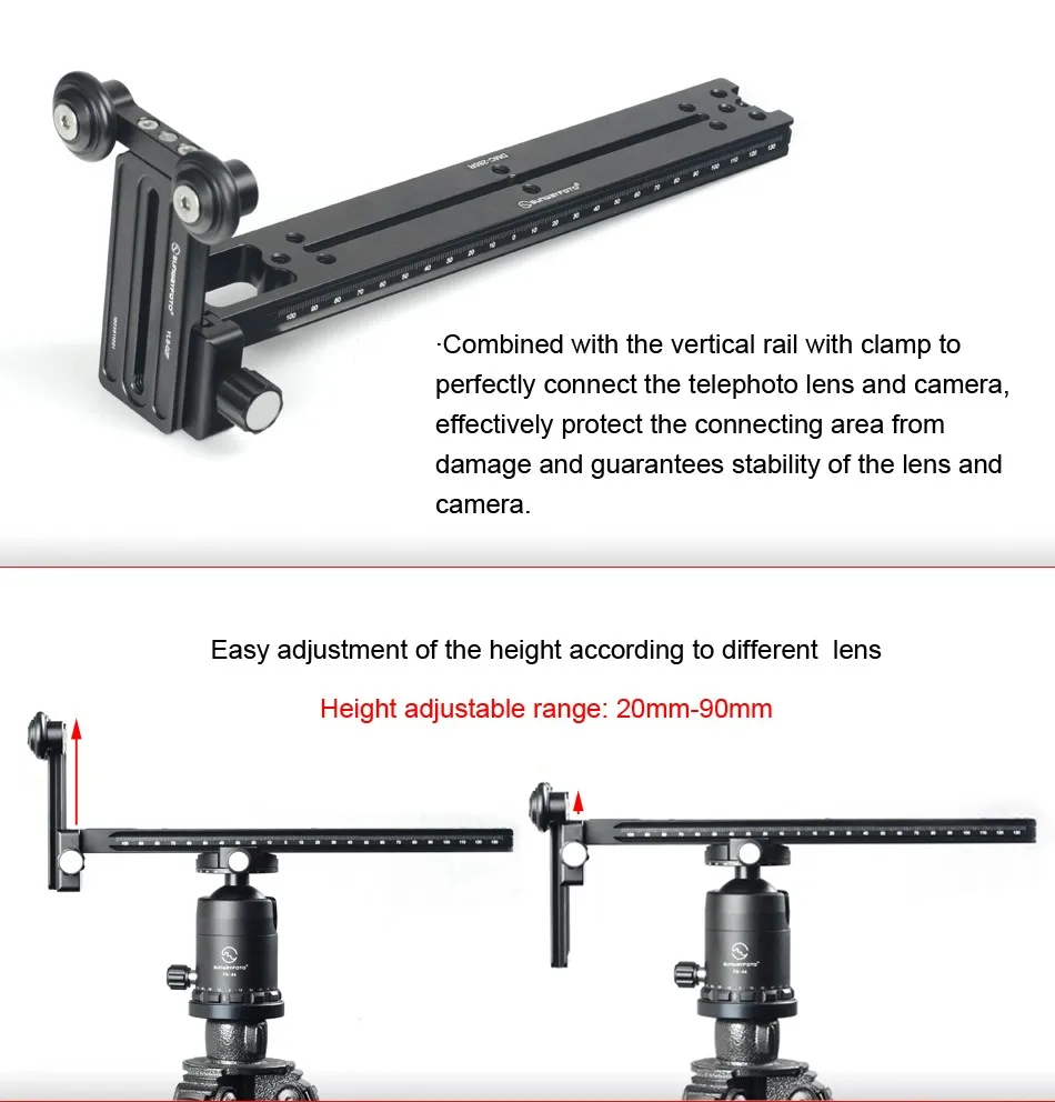 SUNWAYFOTO YLS-02F штатив БЫСТРОРАЗЪЕМНАЯ пластина для объектива телеобъектив кронштейн для объектива для Canon Nikon Sigma Tamron