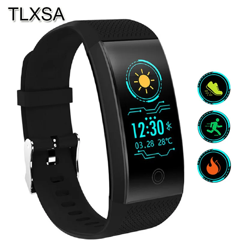 

Color Screen Smart Fitness Bracelet Heart Rate Blood Pressure Measurement Smart Band Sports Waterproof Fit For Smart Watch Men
