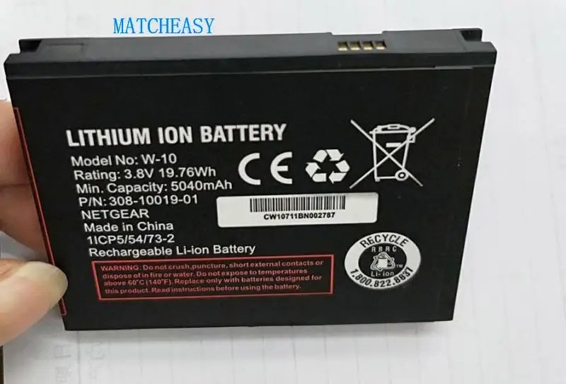 Новый 5040mAh/19.76Wh 3 8 V W10 W 10 Сменный аккумулятор для NETGEAR NightHawk M1 MR1100
