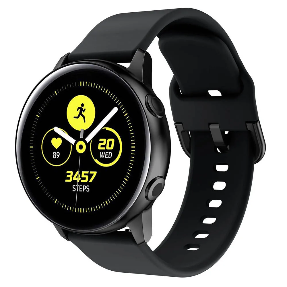 Силиконовый ремешок 20 мм для оригинальных часов samsung Galaxy Watch Active Band Galaxy 42 мм gear S2 спортивные умные Браслеты Ремешок для часов горячая распродажа