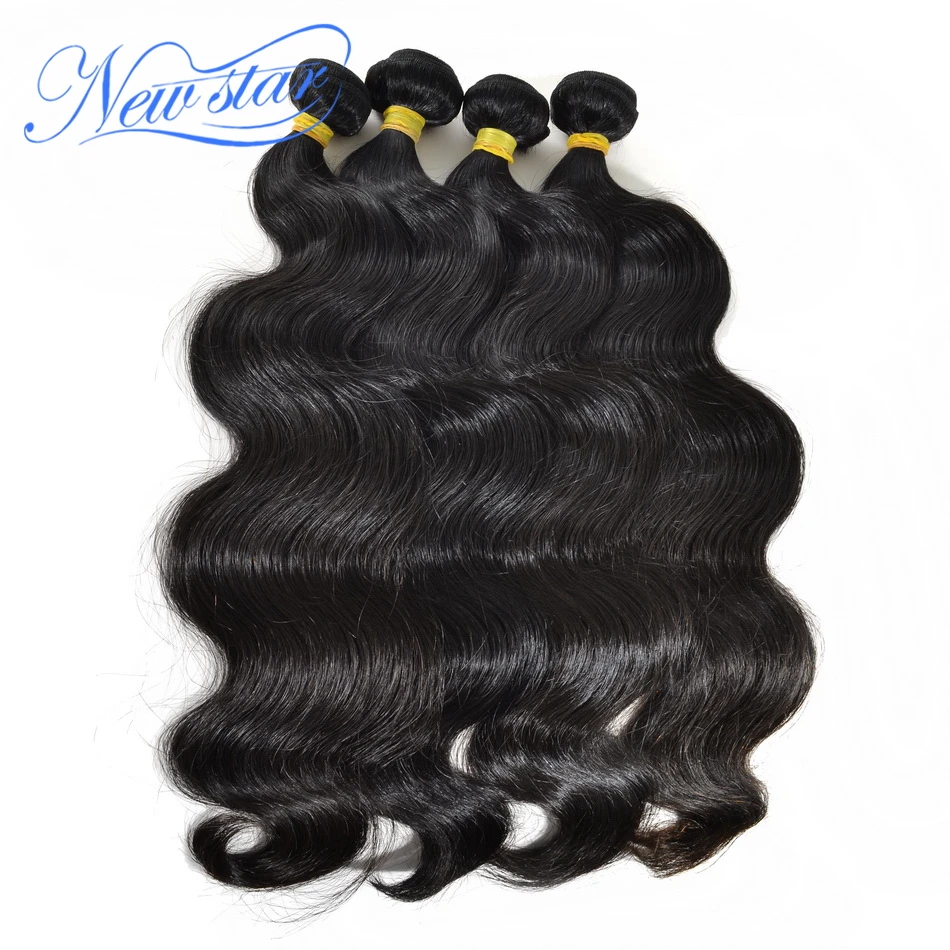 8a 6 stars new star aliexpress 100% unprocessed brazilian virgin human hair weave 4 thick bundles deals body wave hair extension