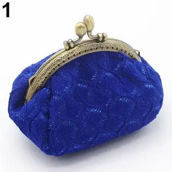 

Women's Vintage Woolen Yarn Knitted Coin Purse Wallet Card Holder Hasp Clutch Bag