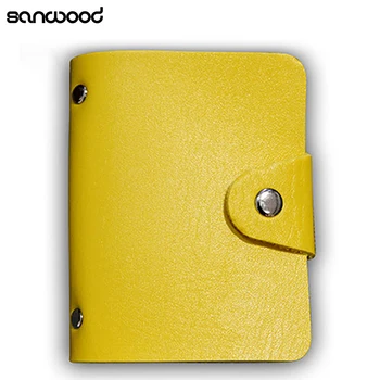 

Men Women 24 Card ID Credit Card Holder Faux Leather Pocket Case Purse Wallet