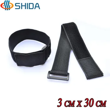 

10pcs 3*30CM Stretch Elastic Cable Ties Reusable Nylon Straps Hook and Loop Magic Tapes with Plastic Buckle for Wire Management