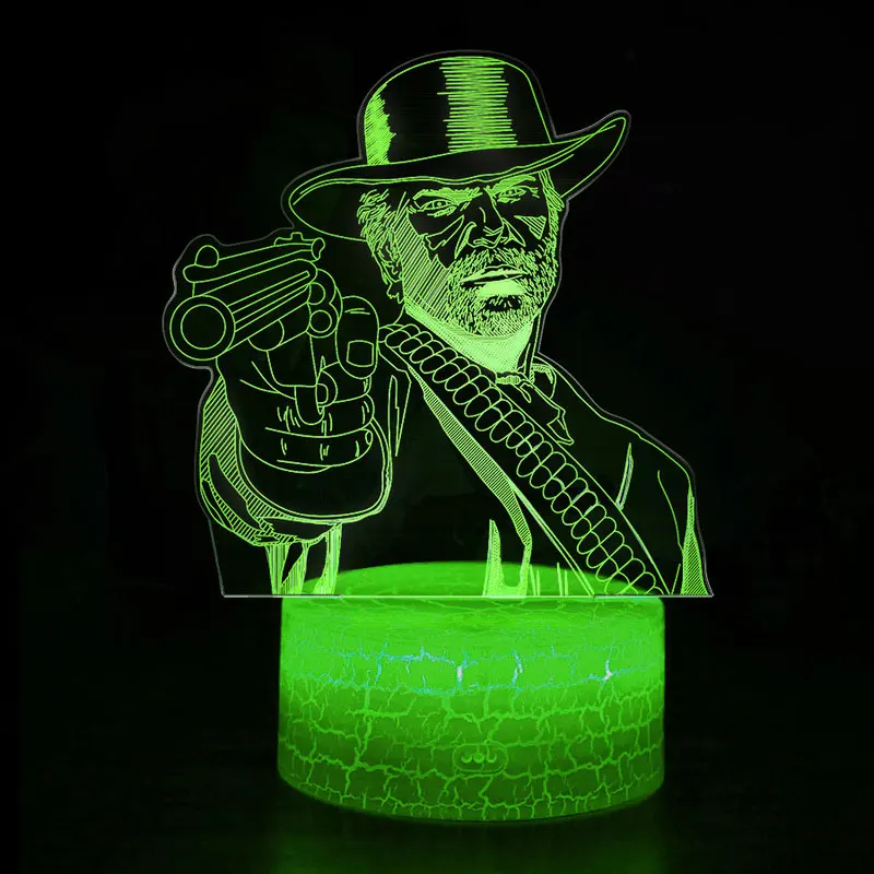 Новая Горячая Игра Red Dead Redemption 2 Arthur Morgan Ночной светильник светодиодный светильник сна светильник RDR2 проекционная лампа для детей рождественские подарки