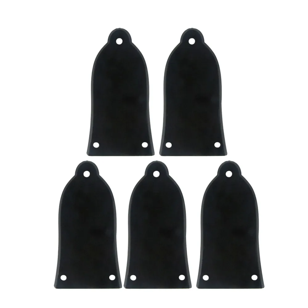 

NEW 5pcs 3 Holes Bell Shape 1Ply Plastic Black Electric Guitar Truss Rod Cover For LP Electric Guitar Parts