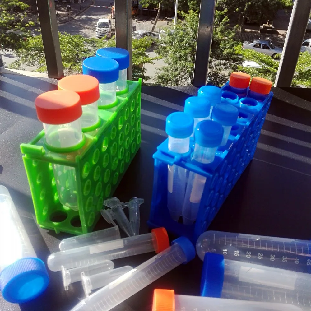 2 piece laboratory test tube Rack plastic centrifuge tubes Box for 0.5ml, 1.5ml, 10ml,15ml, 50ml tubes