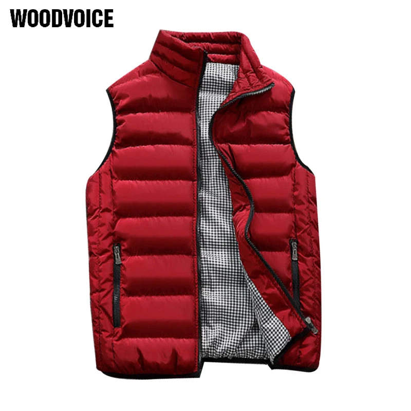 Koop Casual Vest Mannen Herfst Winter Jassen Dikke Vesten Man Mouwloze Jassen Man Warme Katoen Gewatteerde Vest mannen gilet veste hommes