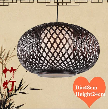 

Southeast Asia style hand knitting bamboo art Pendant Lights Modern rural E27 LED lamp for porch&parlor&stairs&corridor LHDD034