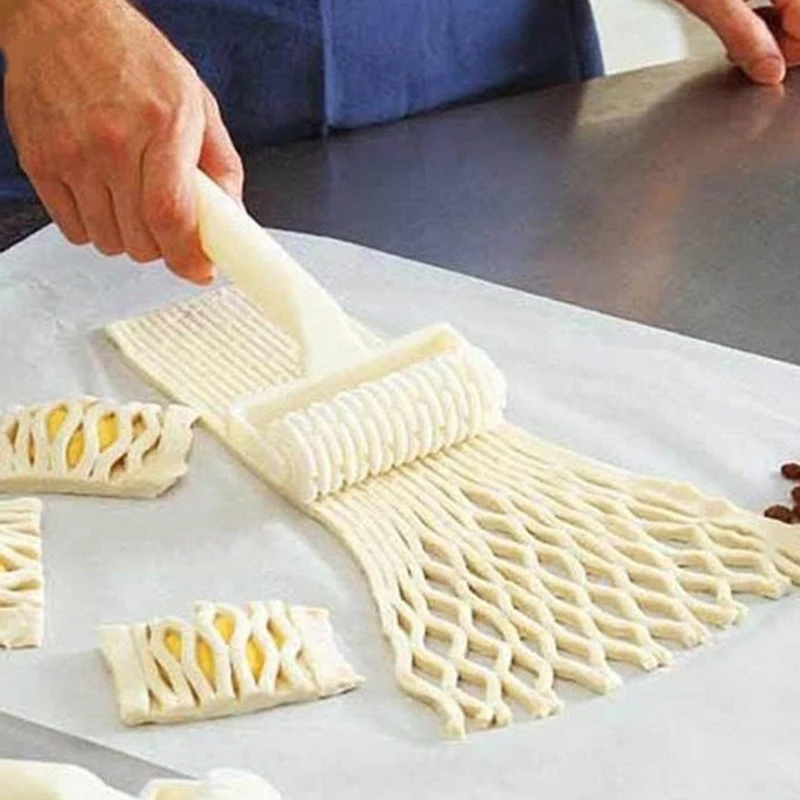 

Urijk Pizza Pastry Lattice Roller Pies Cutter Plastic Baking Tool Cookie Gadgets Pie Craft Bakeware Tools Kitchen Assessories