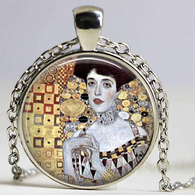 Кулон с логотипом Gustav Klimt 1907 ожерелье Adele Bloch Bauer искусство ручной работы винтажное