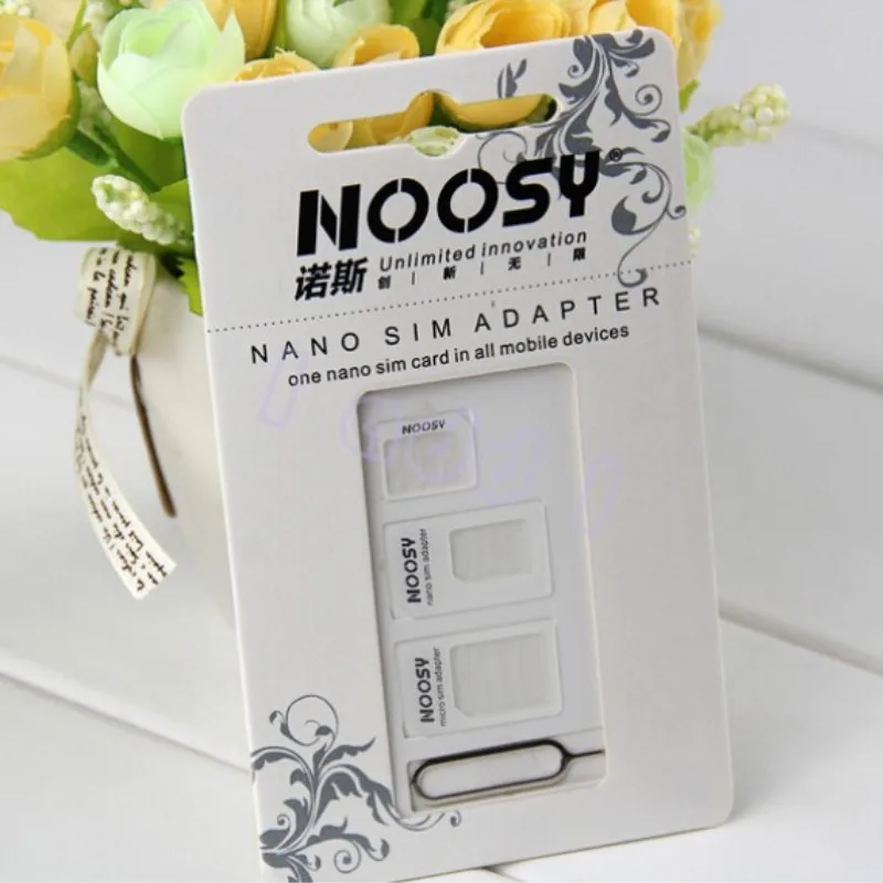 Hoqueen 50 компл. Noosy Nano sim-карта Micro SIM карта к стандартному адаптеру адаптер конвертер для мобильного телефона с нажатием кнопки