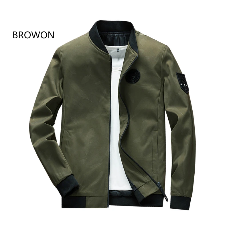 

BROWON 2019 Jacket Men Casual Baseball Jacket Spring Autumn Fashion Slim Men Jacket Thin Jackets Brand Casual Coat Top Quality
