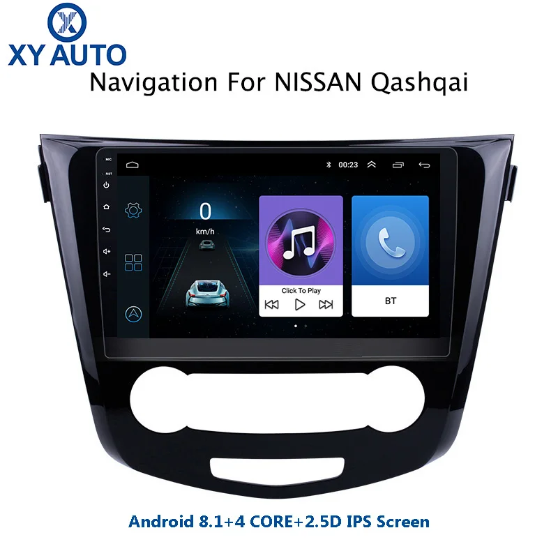 Clearance 10.1 inch 2.5D IPS Tempered HD multi-touch screen Android 8.1 NAVI for Nissan QashQai 2013-2016 with Bluetooth USB WIFI support 0
