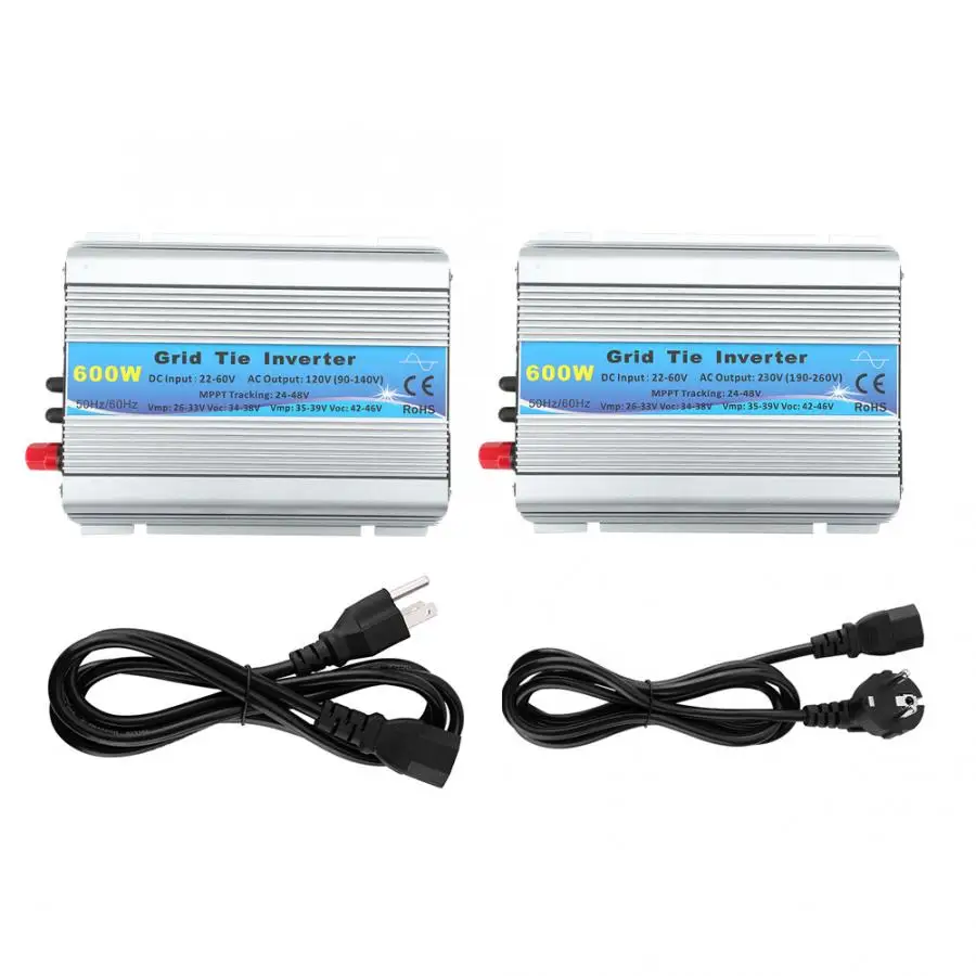 

Inverter 600W Grid Tie Pure Sine Wave Household Solar Power Inverter 22-60V DC Voltage Converter