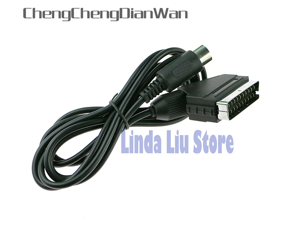 

ChengChengDianWan 1.8m RGB Scart Video Cable Cord TV lead 1 MD for Sega Genesis 1 Mega Drive MD1 PAL V-pin 20pcs/lot