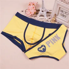 DENNYLITER, желтое хлопковое нижнее белье для пар, Мультяшные трусы, сексуальные трусики для влюбленных, трусики, нижнее белье для мужчин, боксеры, женские трусы, Cuecas