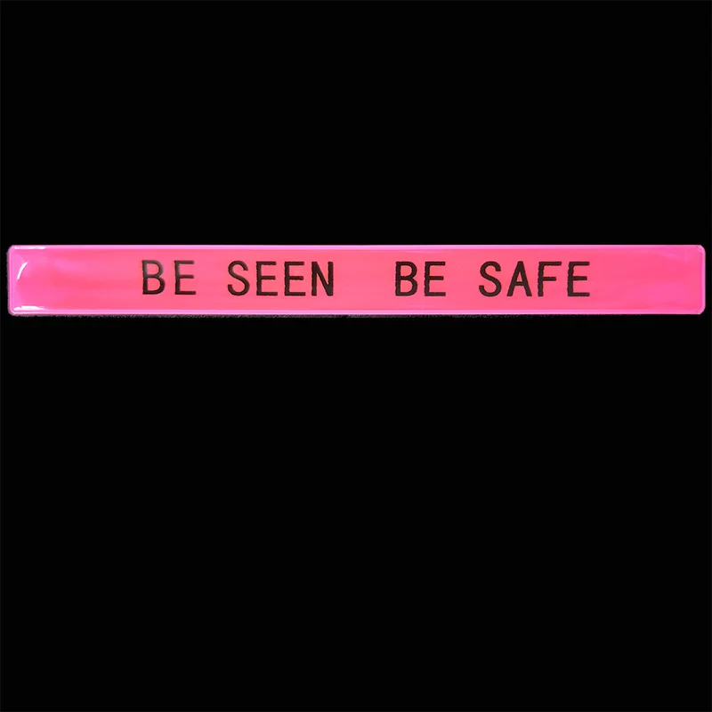 NEW Arrival 30CM Reflective Wristband slap band bracelets slap wrap armband for running bicycle riding safety visibility use - Цвет: pink