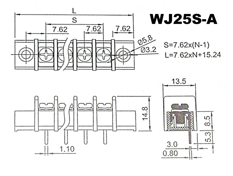 WJ25S-A size