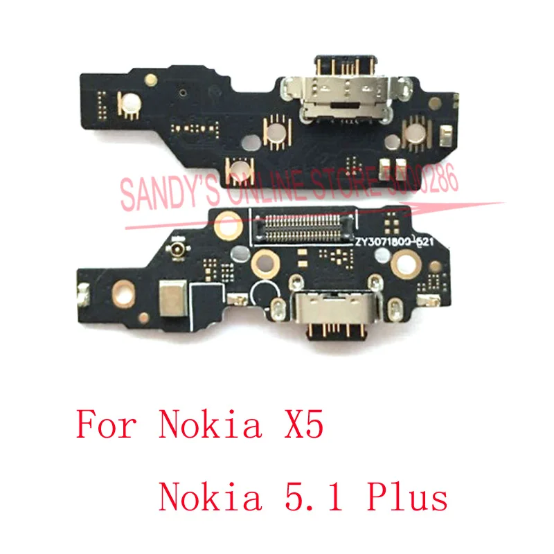 

10 Pcs/Lot High Quality For Nokia X5 / 5.1 Plus Micro Dock Connector Board USB Charging Charge Port Board Flex Cable