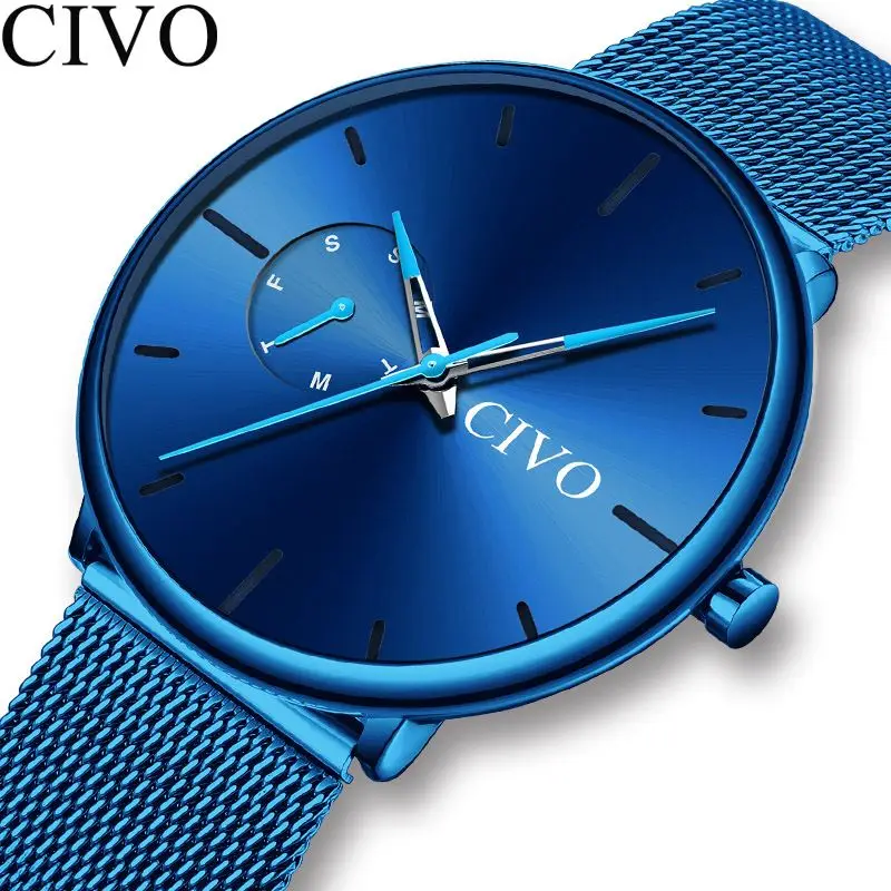 

CIVO Luxury Mens Fashion Sports Quartz Watches Men Army Military Watch Male Waterproof Minimalist Clock Relogio Masculino
